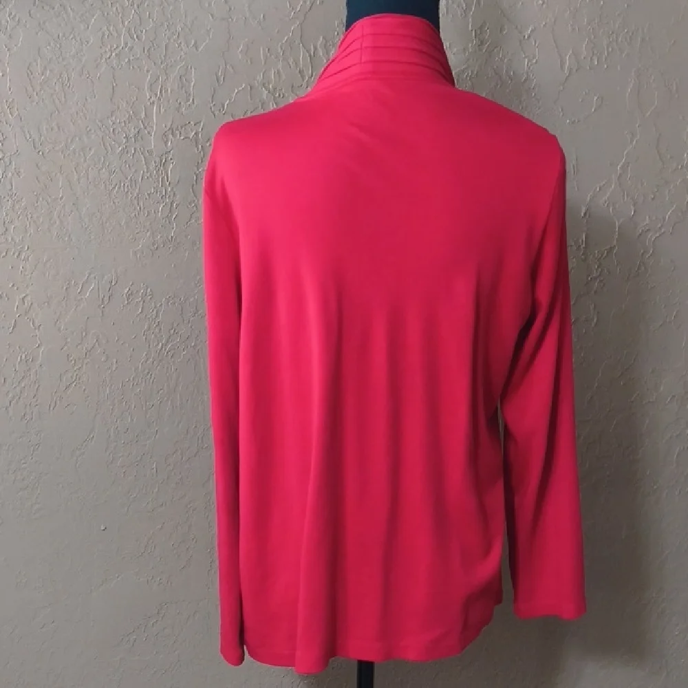 L.L. Bean Women's Bold Red Supima Cotton Cardigan Size Medium